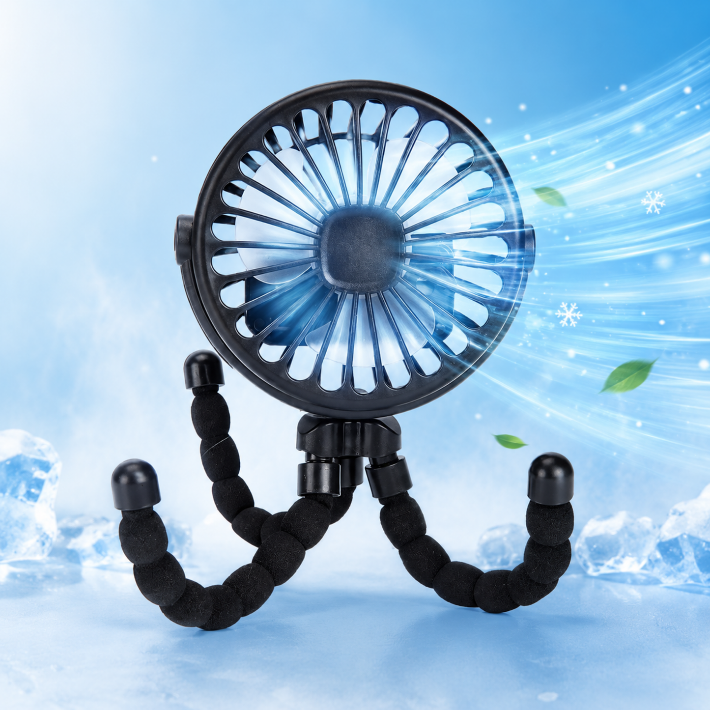 BreezeBuddy™ 3-in-1 Portable Stroller Fan