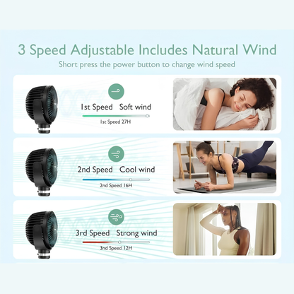 BreezeBuddy™ 3-in-1 Portable Stroller Fan