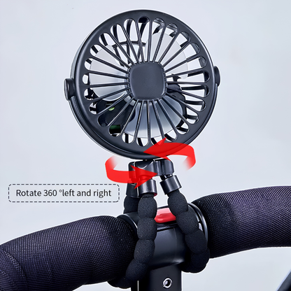 BreezeBuddy™ 3-in-1 Portable Stroller Fan